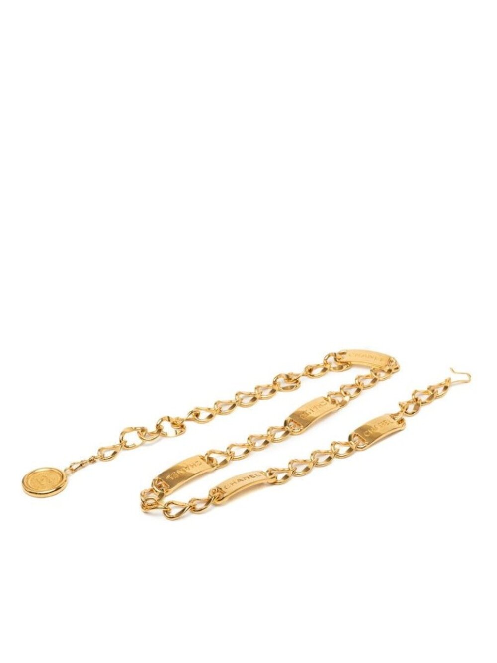 Chanel Logo Plate CC 31 Rue Cambon Chain Belt Gold Plated